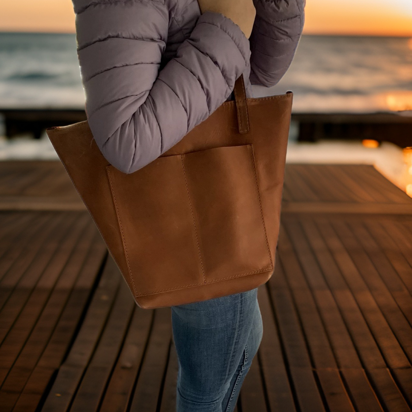 Leather Tote Handbag